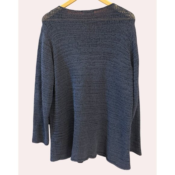 Vintage Marika Contompasis Cotton Blend Sweater Size 3 Coastal Chic New England - Picture 4 of 6